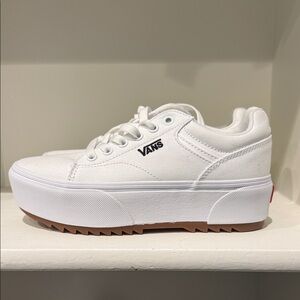 Vans Women's White Platform Sneakers Never worn